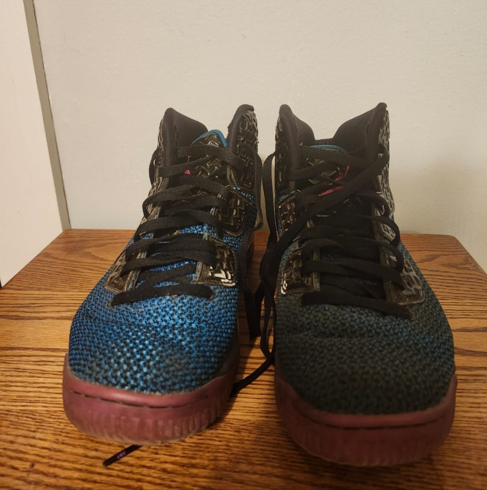 Jordan Blue and Black High-Top Sneakers